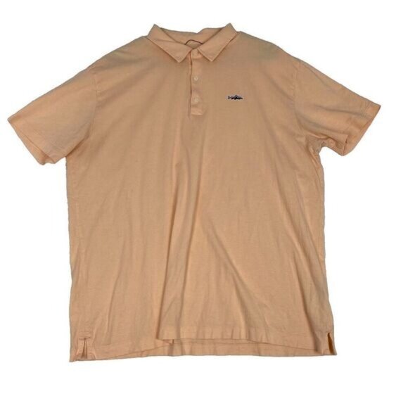 Patagonia Polo Shirt Mens Size XL Light Orange 100% Organic Cotton Lightweight - Picture 1 of 12